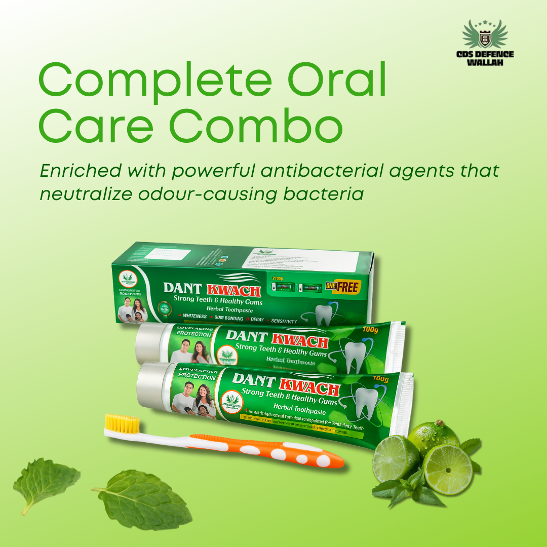 CDS Defence Toothpaste Combo – 2 Toothpastes + 1 Brush