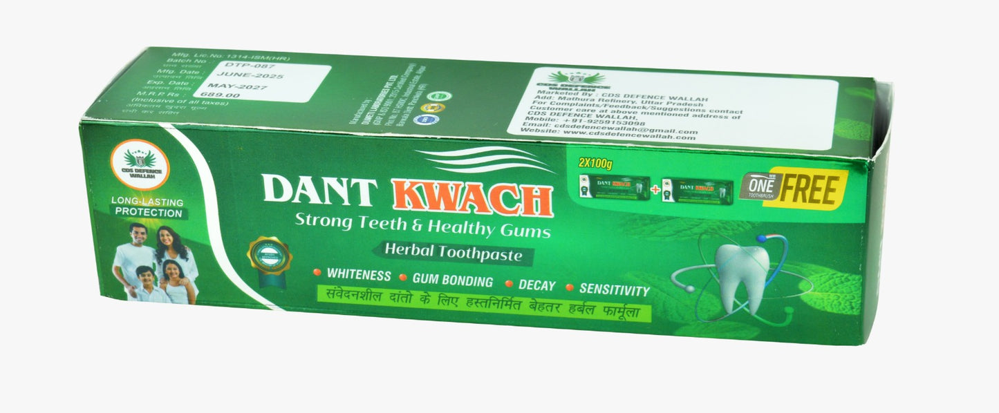 CDS Defence Toothpaste Combo – 2 Toothpastes + 1 Brush