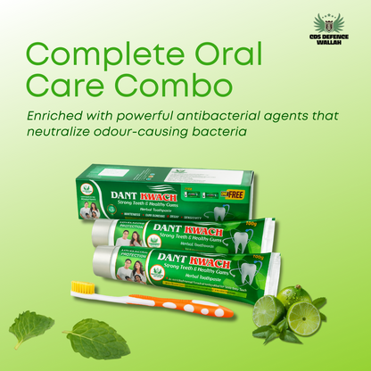 CDS Defence Toothpaste Combo – 2 Toothpastes + 1 Brush
