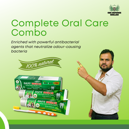 CDS Defence Toothpaste Combo – 2 Toothpastes + 1 Brush